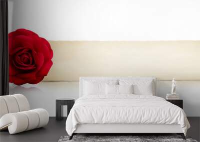 Rose mit Etikett Wall mural