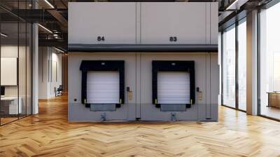 two warehouse dock doors Wall mural