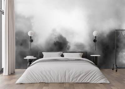 black smoke overlays for dramatic visual effects Wall mural