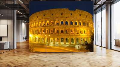 Colosseum in Rome at night , Italy Wall mural