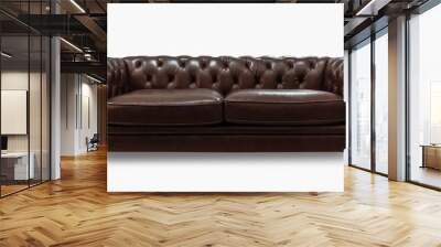 isolate seat leather sofa on white background Wall mural