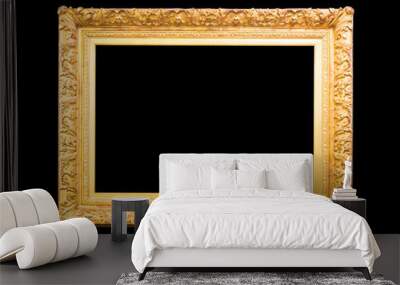 The antique gold frame on the white background Wall mural