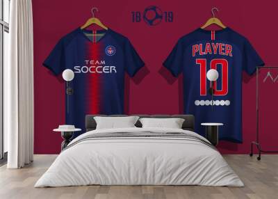 Soccer jersey template.sport t-shirt design.	 Wall mural