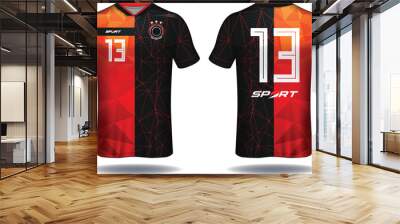 Soccer jersey template.sport t-shirt design.
 Wall mural