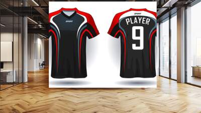 Soccer jersey template.sport t-shirt design.	 Wall mural