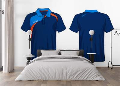 T-shirt polo design, Sport jersey template.	 Wall mural