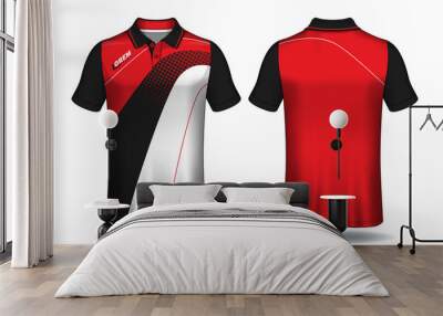 T-shirt polo design, Sport jersey template.	 Wall mural