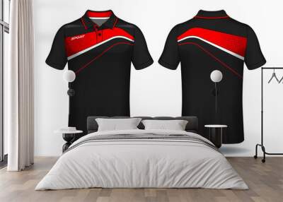 T-shirt polo design, Sport jersey template.	 Wall mural