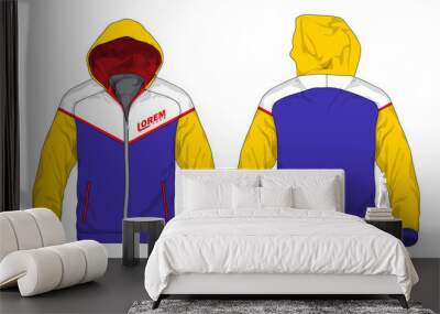 Vector illustration of sport hoodie jacket stock illustration Wall mural