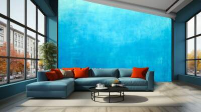 Hand drawn blue gradient on wall Wall mural