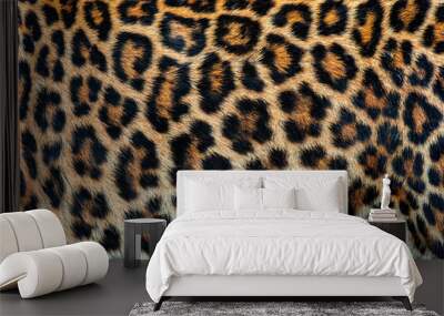 Real skin texture of Leopard Wall mural