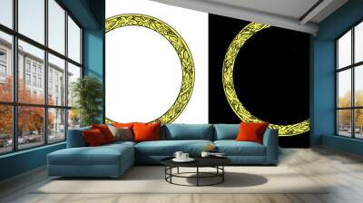 Vintage Floral circle Wall mural