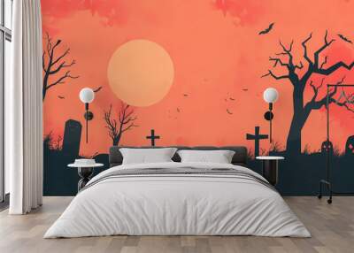 halloween background illustration Wall mural