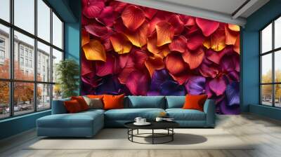 colorful flower petals Wall mural