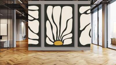 Set of Matisse style contemporary collage botanical minimalist wall art poster Wall mural