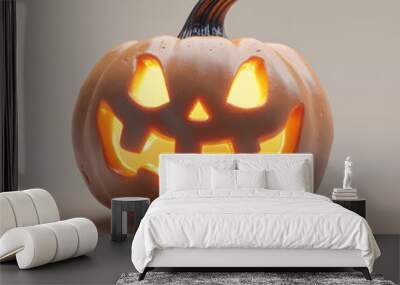 Jack o lantern glowing halloween pumpkin Wall mural