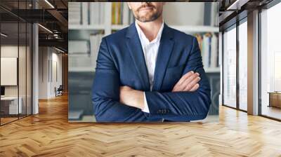 Focused on success. Cropped portrait of a businessman in his office. Wall mural