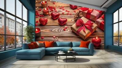 heart shaped cookies Wall mural