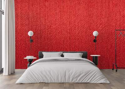 Macro picture of red thread texture background Wall mural