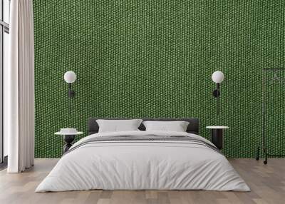 Marco photography of fabric texture background textile meterial theme wallpaper green color Wall mural