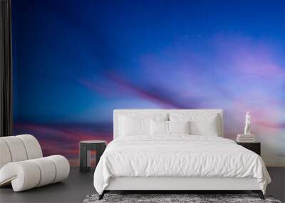 Panorama twilight nature sky and cirrus cloud Wall mural