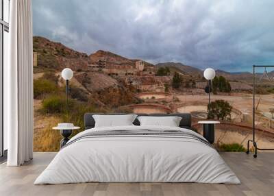 Cabo de Gata Natural Park in Almeria, Spain, Europe. Spectacular landscapes. Mines of Rodalquilar. Wall mural