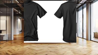 Black t-shirt front and back view Wall mural