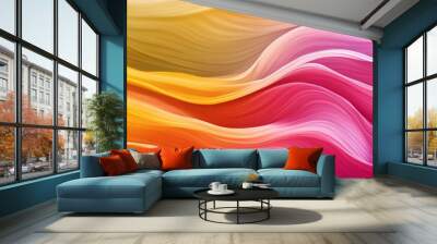 Colorful wave-like abstract gradient backdrop, vibrant digital art. Modern artistic background concept Wall mural