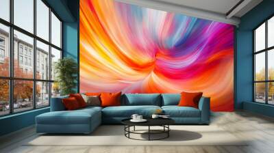 Vibrant abstract colorful swirl pattern, dynamic motion. Creative art and design concept Wall mural