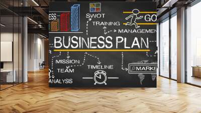 business plan concept Wall mural