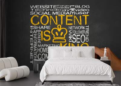 content is king internet concept Wall mural