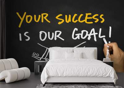 your success is our goal on blackboard Wall mural