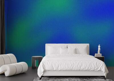 Abstract blue and green grainy gradient background with noise effect  Wall mural