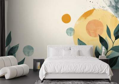 abstract floral background Wall mural