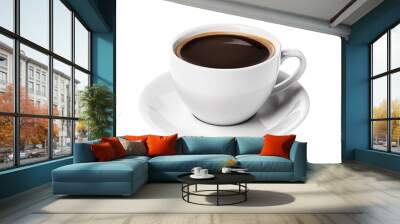 Coffee cup isolated on white background Wall mural