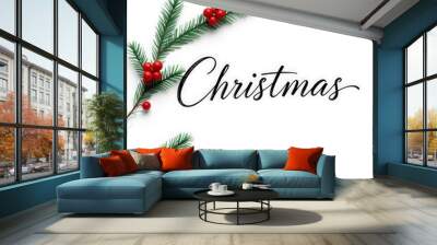 Festive Winter Celebration Background Featuring Cozy Decor and Lights Wall mural