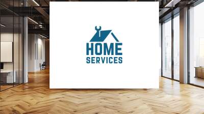 home service logo vector graphic for any business, especially for home service, reapairment, home care, etc. Wall mural