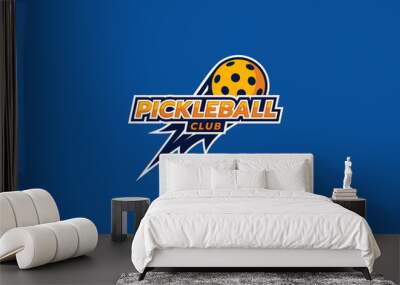 Simple pickleball club logo which looks attractive and dynamic. Wall mural