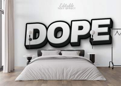 Dope 3d editable text effect Wall mural