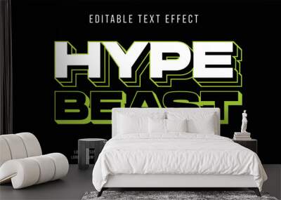 Hypebeast style editable text effect for tshirt Wall mural