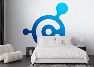 letter c molecule vector logo illustration template Wall mural