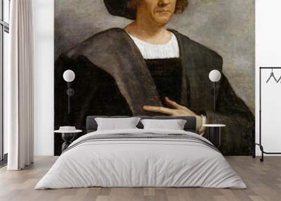 Portrait of Christopher Columbus Wall mural