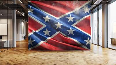 With its rough, embossed texture, the red, white, and blue Georgia Confederate battle flag appears to be not Wall mural