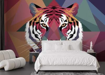 International Tiger Day celebrated on 29th July. Save Tiger, Save Nature. Generative Ai. Wall mural