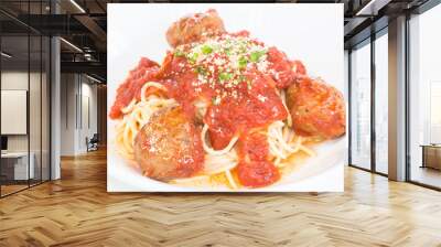 Beef and lamb meatball pasta Wall mural