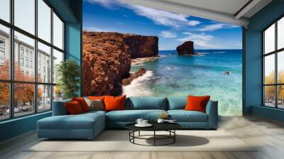 Sweetheart rock on lanai hawaii  Wall mural