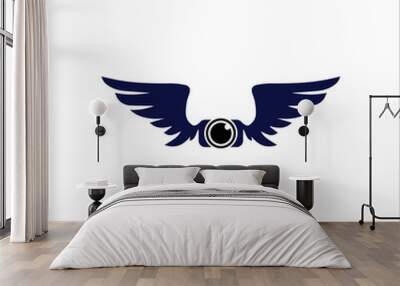 The logo design is wings and camera Wall mural