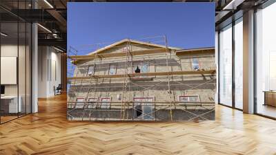 Two story track house under construction  Wall mural