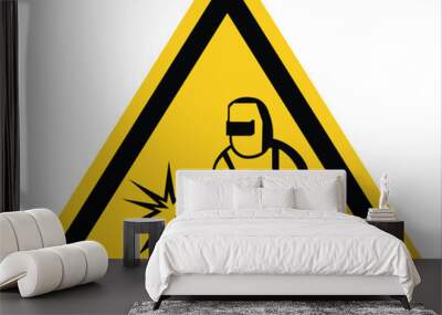 Welding area, warning sign, welding protection device Wall mural