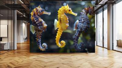 Several seahorses underwater Wall mural